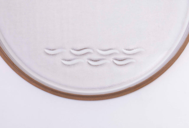 越前焼プレート「大地と海」大中小3点セット(化粧箱付き)