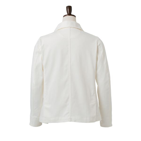 男性コックジャケットカツラギ ホワイト Lサイズ KMJ2780-1